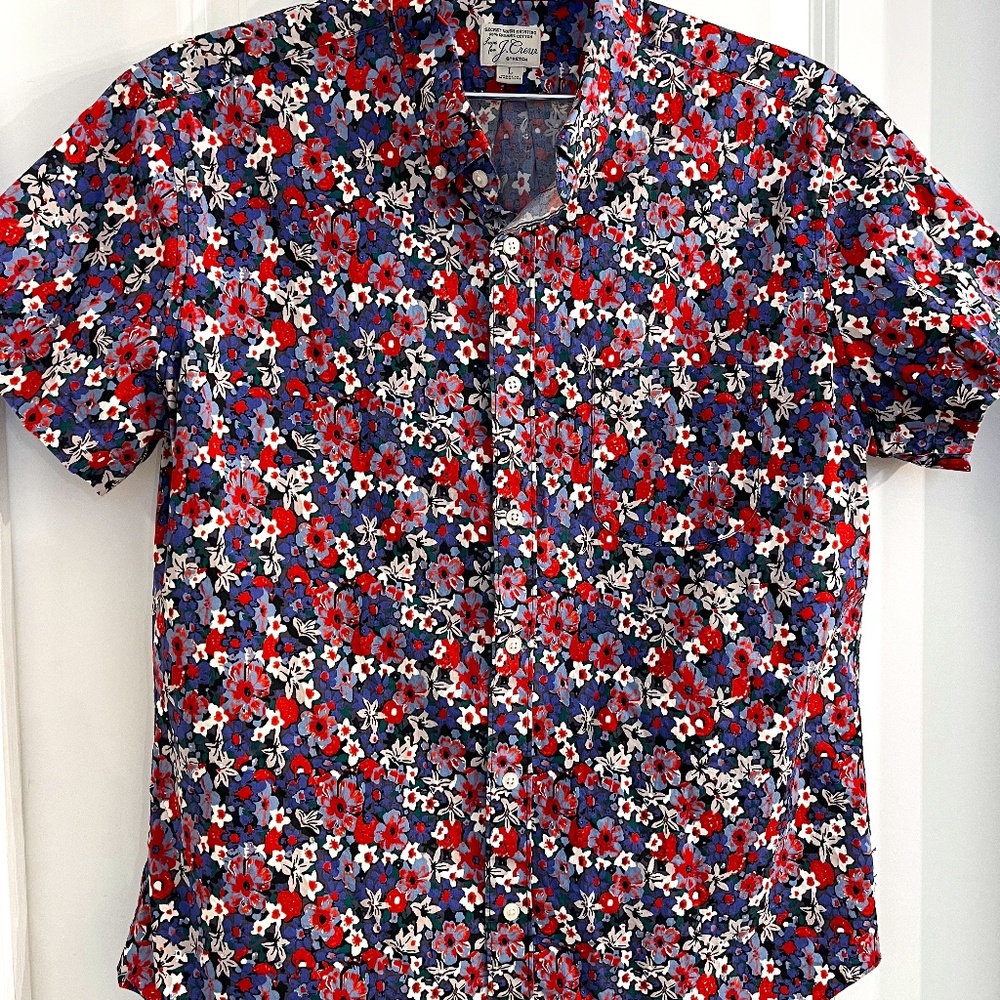 J.Crew men's button-down, short sleeve shirt
